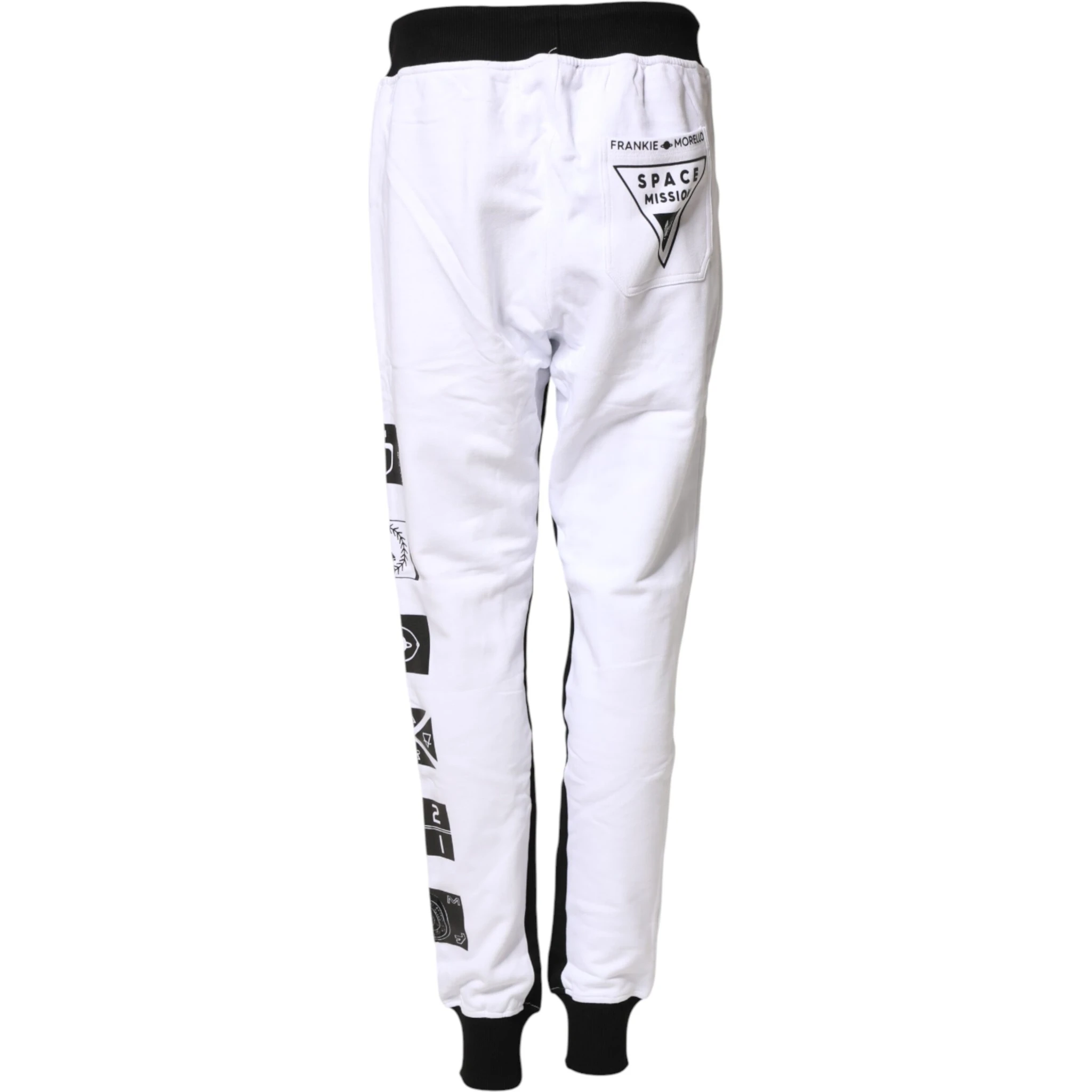 Black White Skinny Jogger Sweatpants Pants