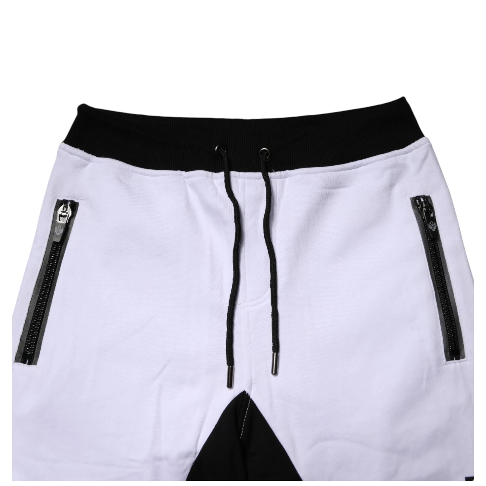 Black White Skinny Jogger Sweatpants Pants
