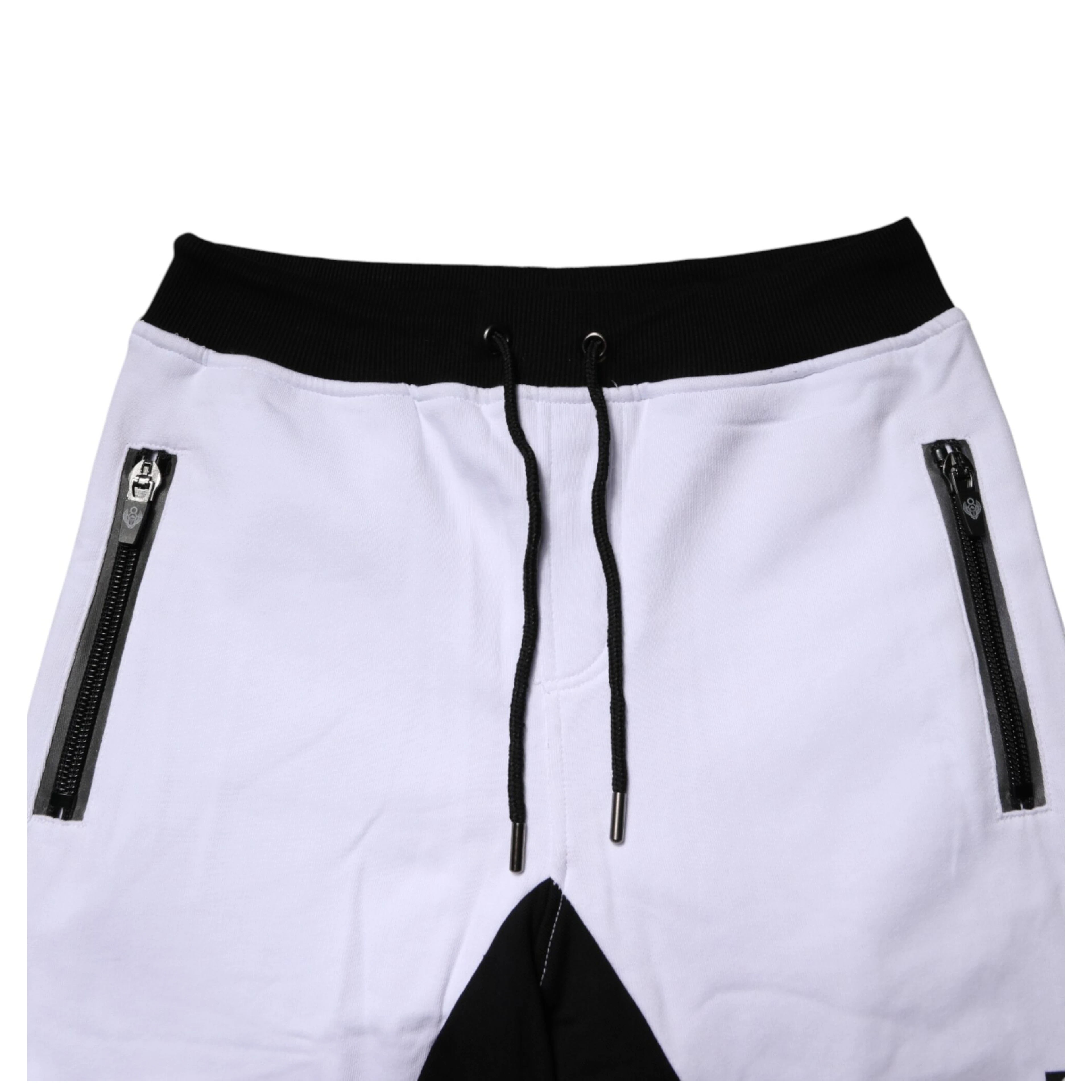 Black White Skinny Jogger Sweatpants Pants