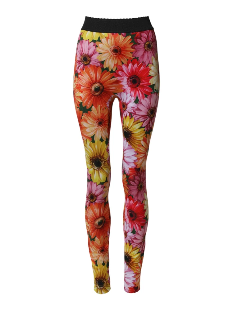 Multicolor Floral Leggings StretchWaist Pants
