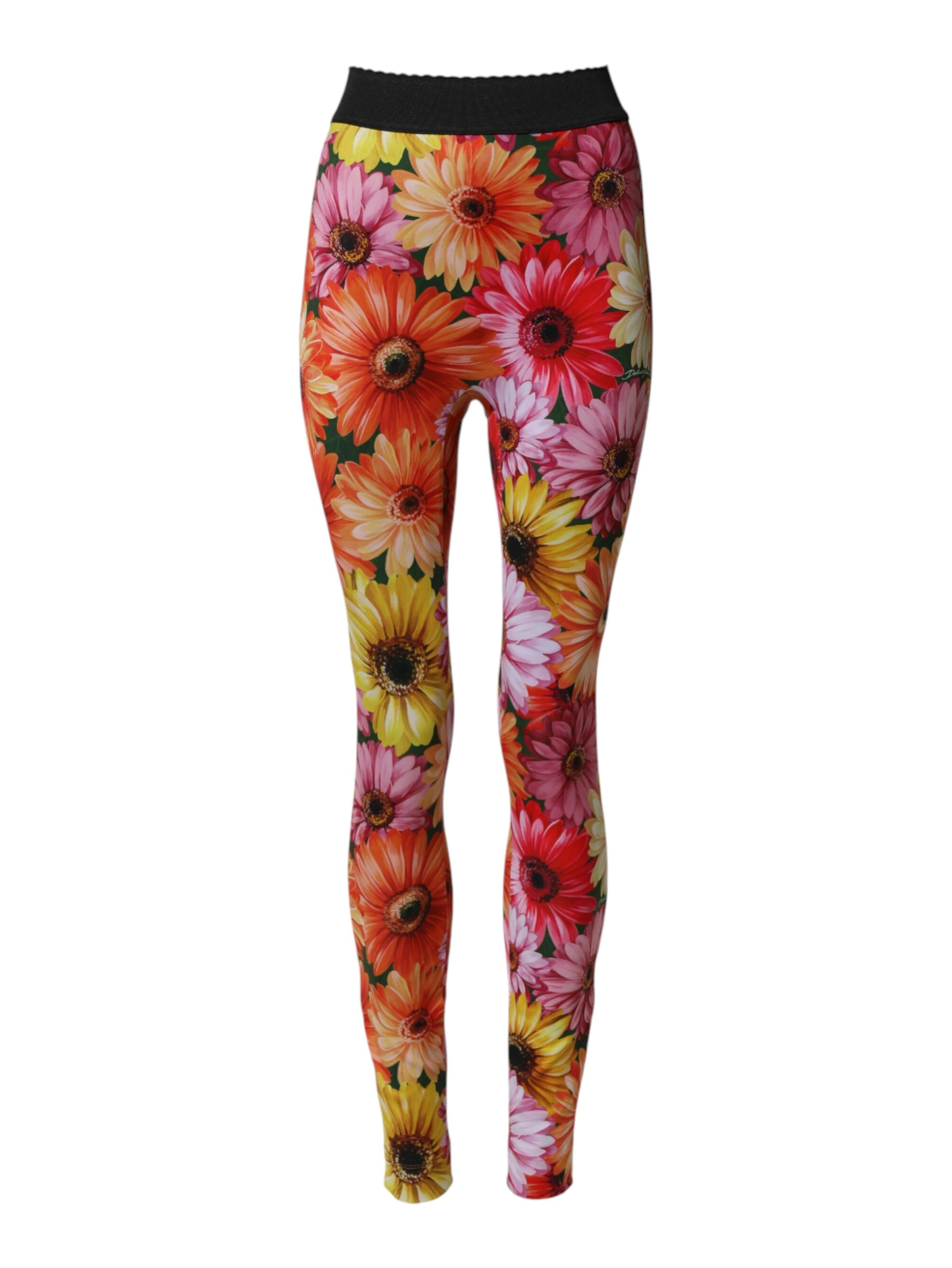 Multicolor Floral Leggings StretchWaist Pants