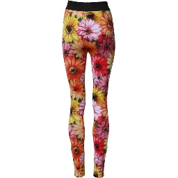Multicolor Floral Leggings StretchWaist Pants
