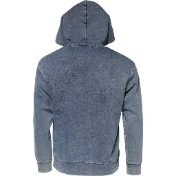 Blue Cotton Logo Hooded Sweatshirt  Sweater