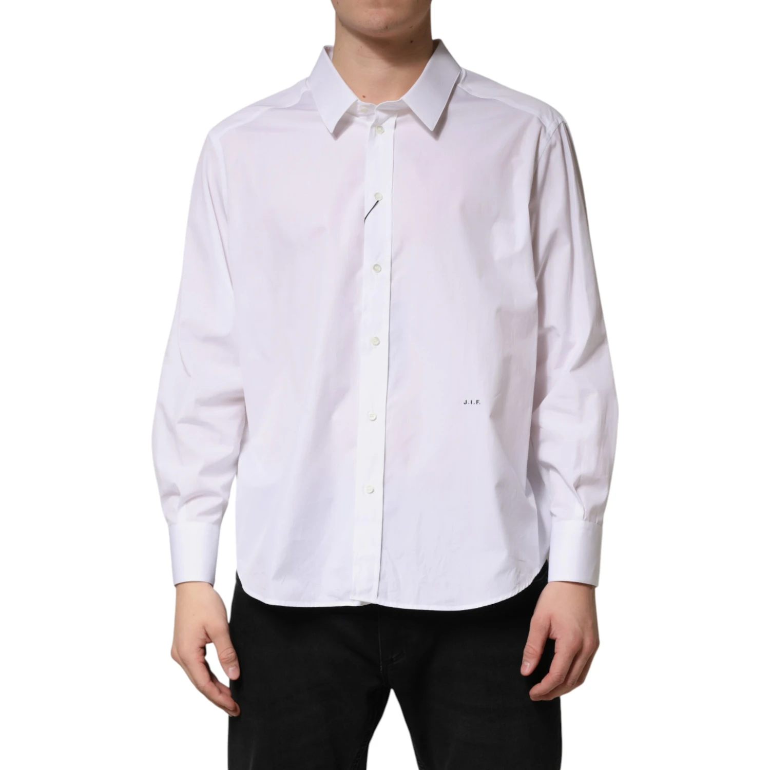 White SARTORIA Cotton Collared Dress Shirt