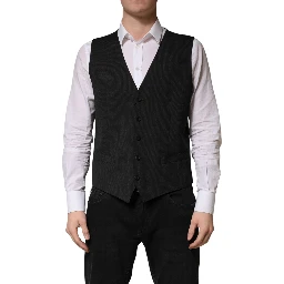 Black Wool Dress Men Formal Waistcoat Vest