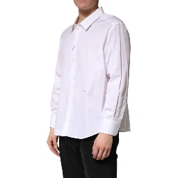 White SARTORIA Cotton Collared Dress Shirt