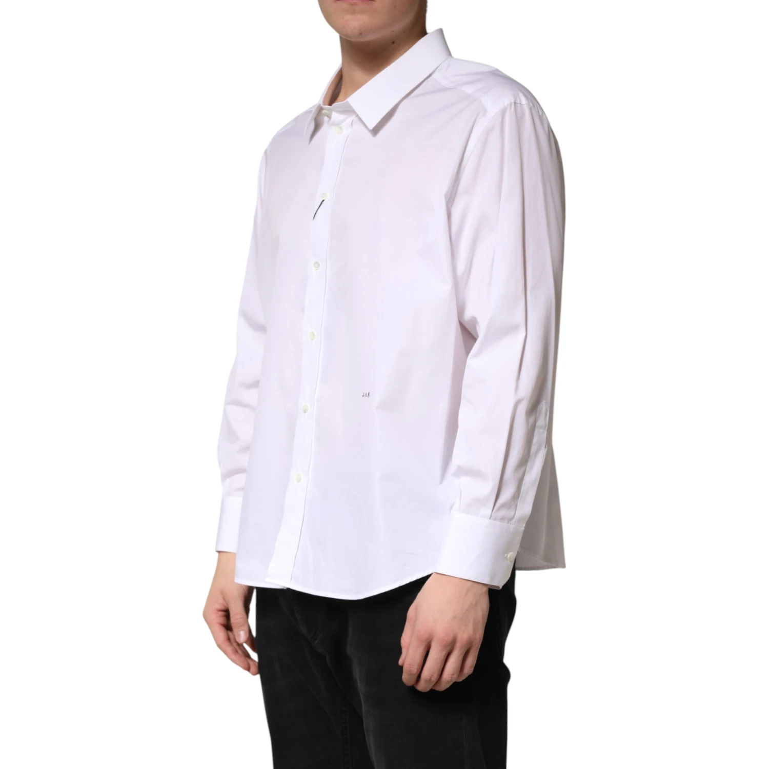 White SARTORIA Cotton Collared Dress Shirt