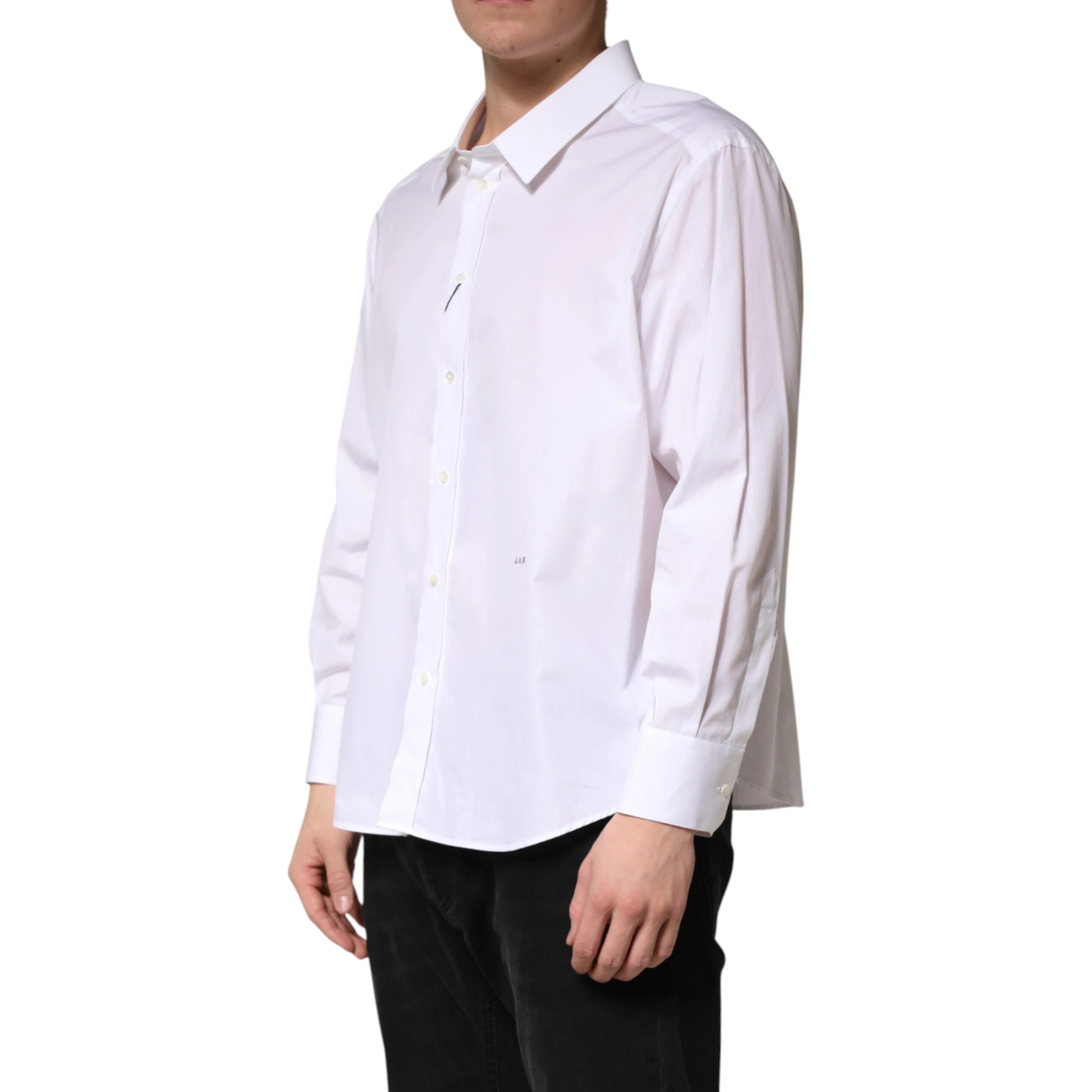 White SARTORIA Cotton Collared Dress Shirt