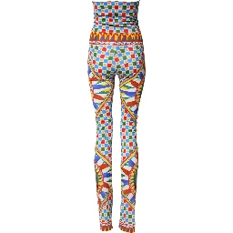 Multicolor Carretto Leggings High Waist Pants
