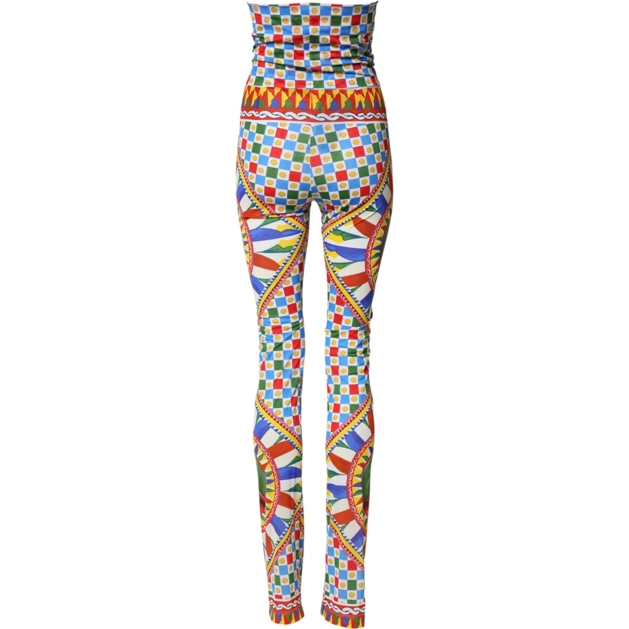Multicolor Carretto Leggings High Waist Pants