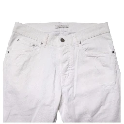 White Cotton Stretch Skinny Denim Jeans