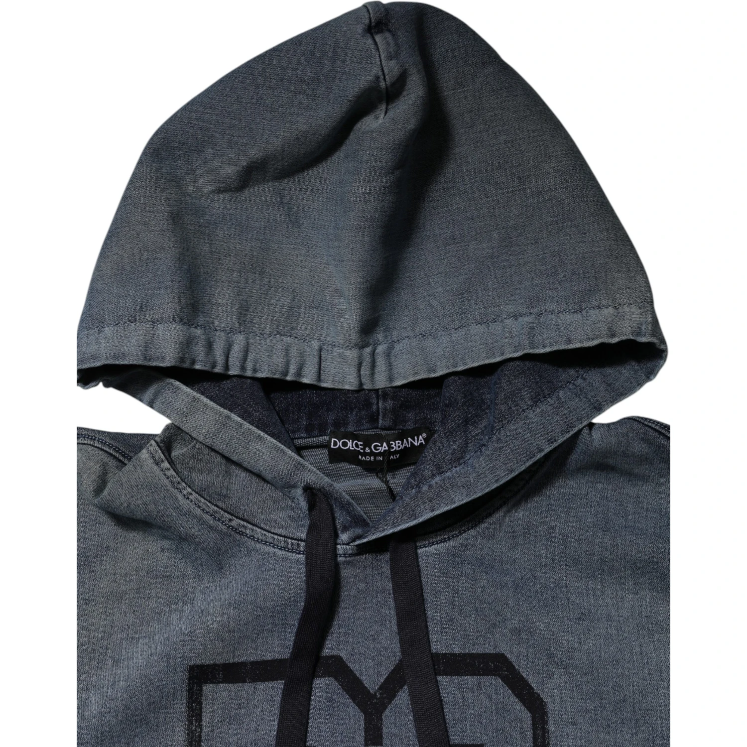 Blue Cotton Logo Hooded Sweatshirt  Sweater