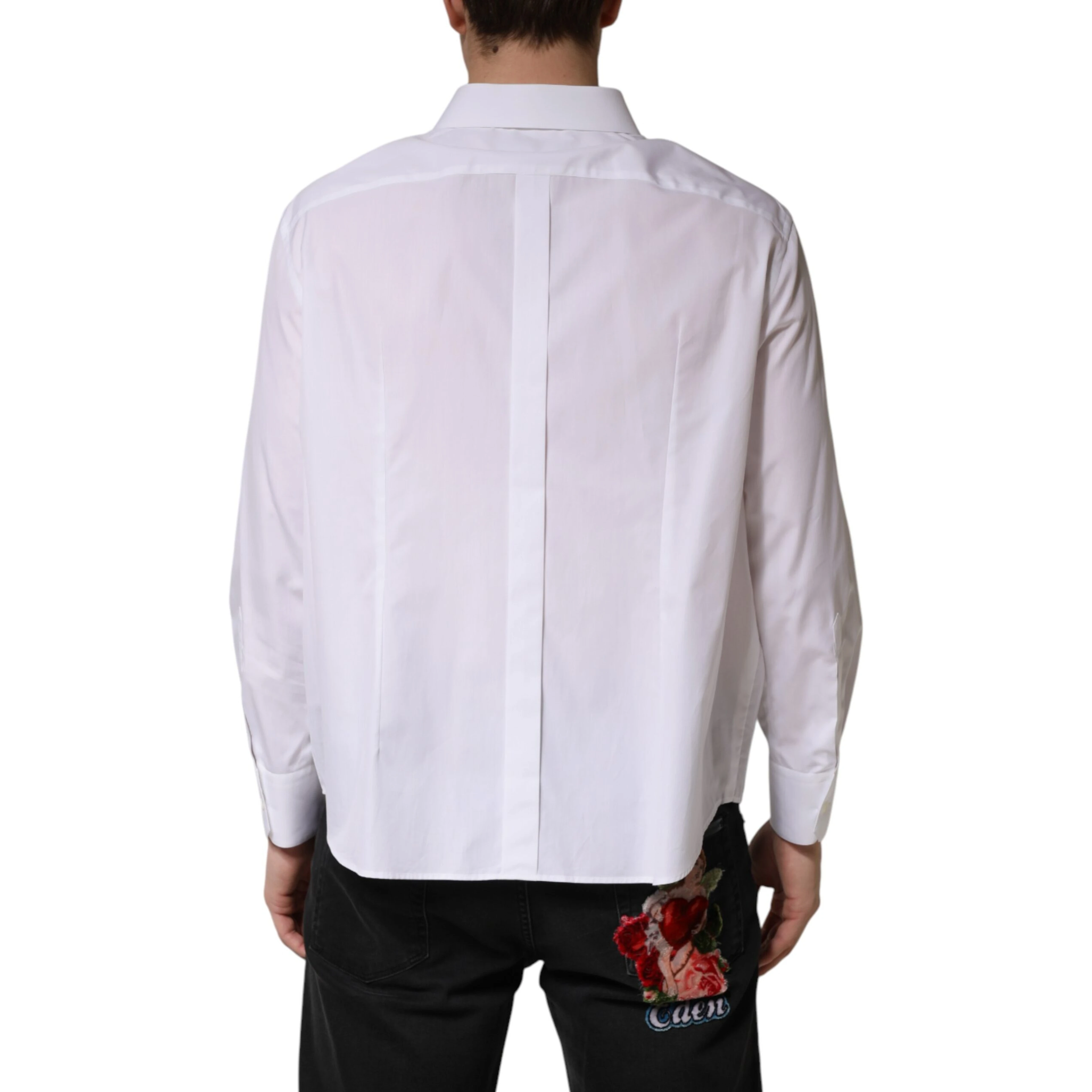 White SARTORIA Cotton Collared Dress Shirt