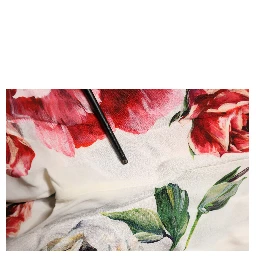 White Floral Leggings Stretch Waist Pants