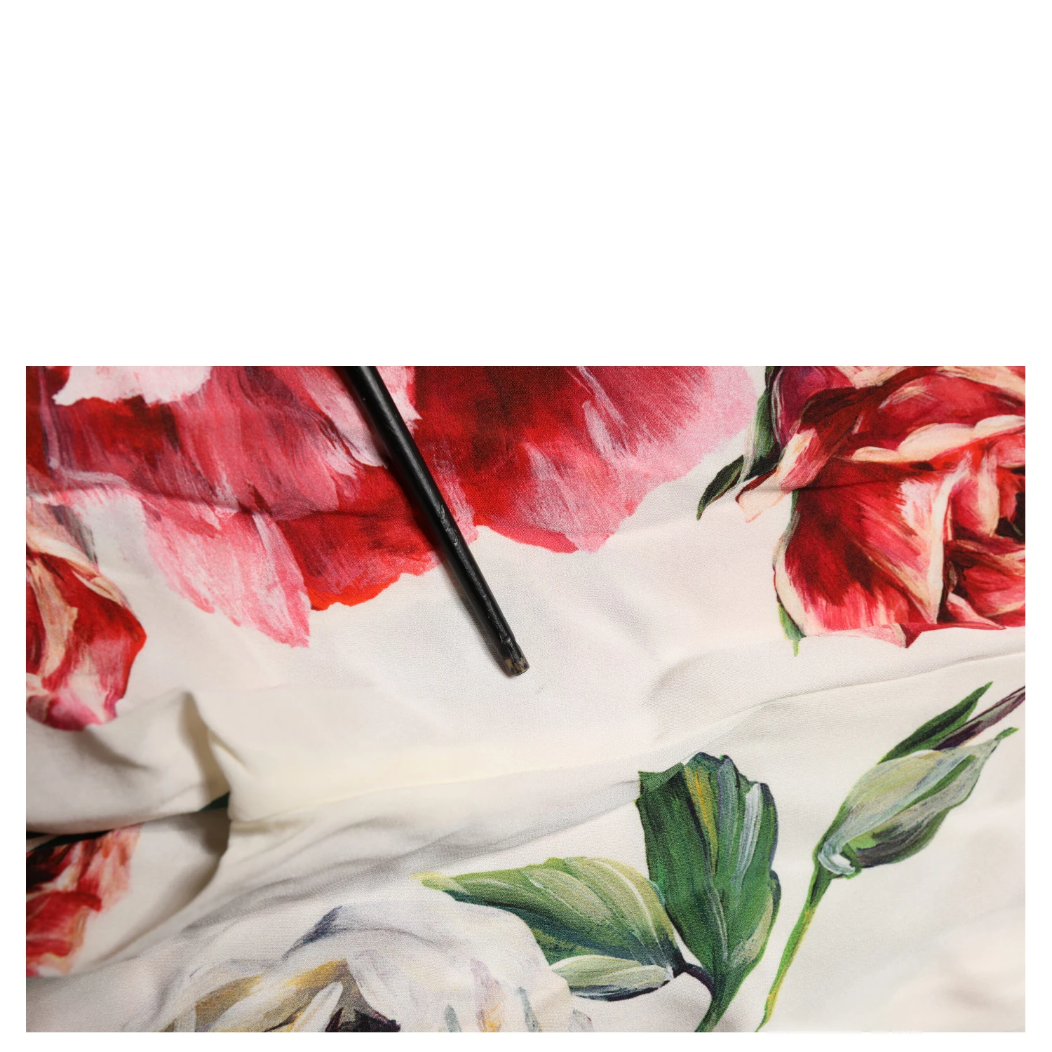White Floral Leggings Stretch Waist Pants