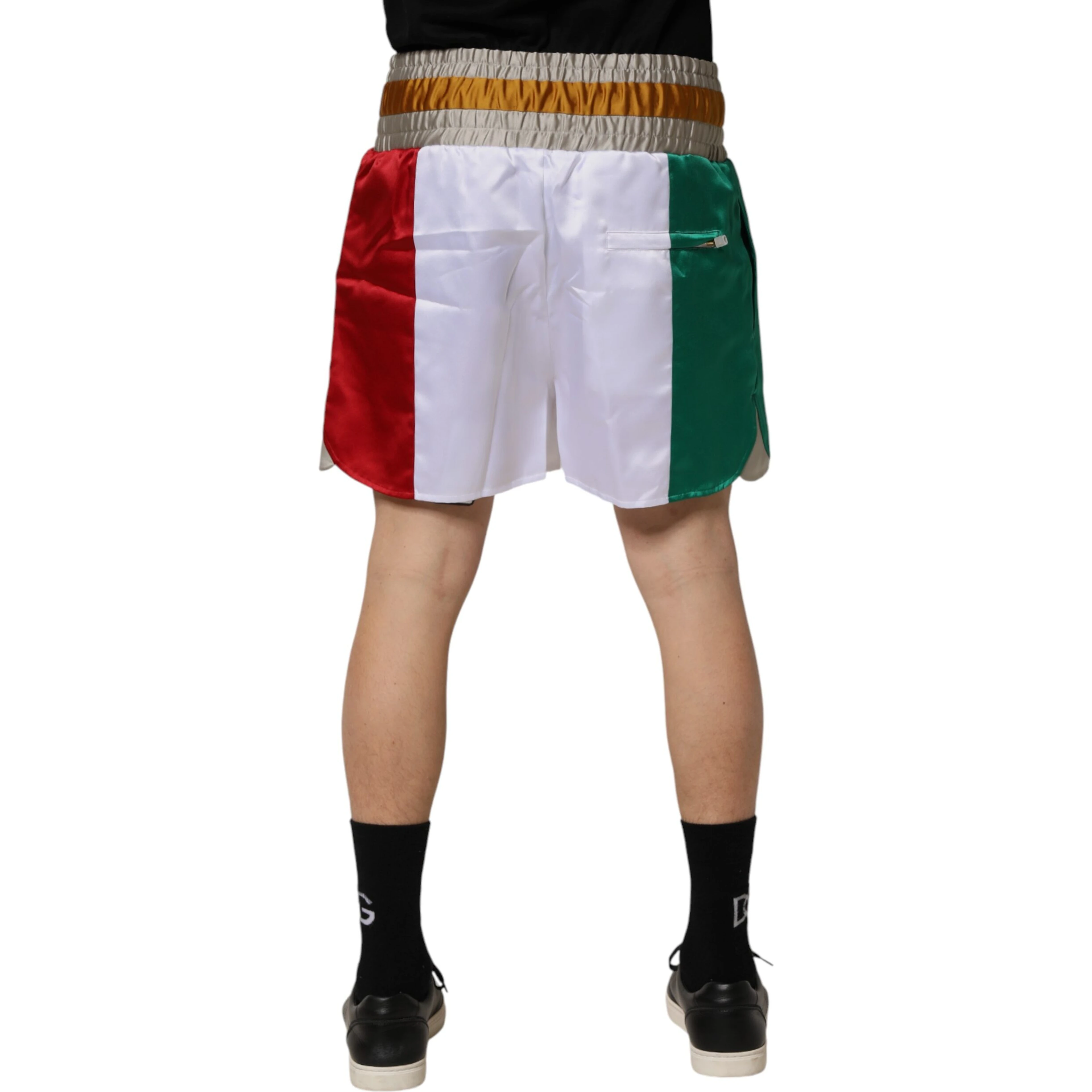 Multicolor Italia Polyester Bermuda Shorts
