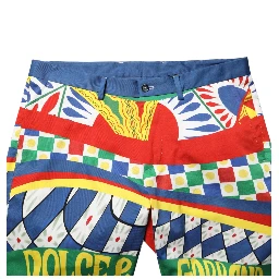 Multicolor Carretto Print Men Bermuda Shorts
