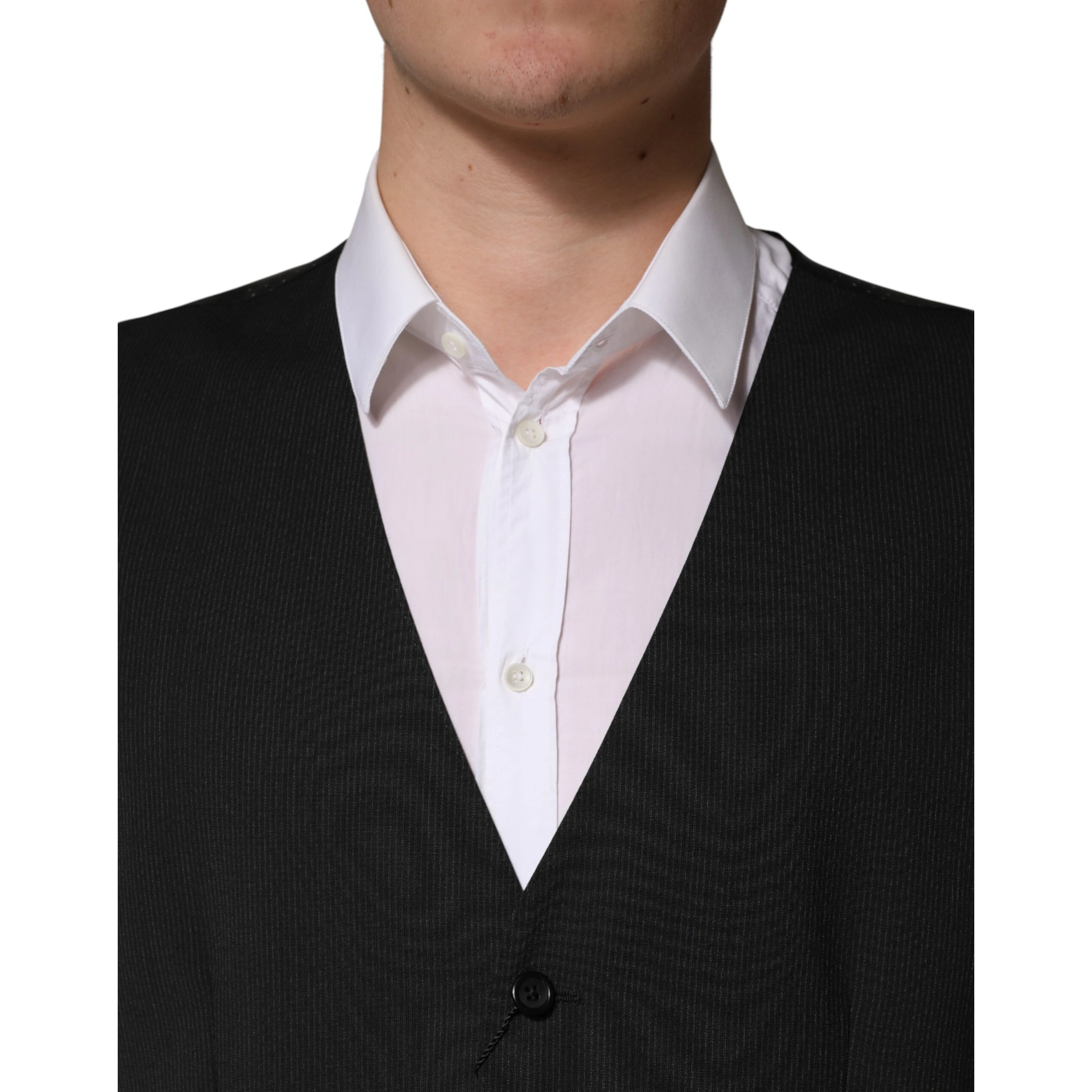 Black Wool Dress Men Formal Waistcoat Vest