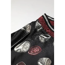 Black Ring Print CrewNeck Sweatshirt  Sweater
