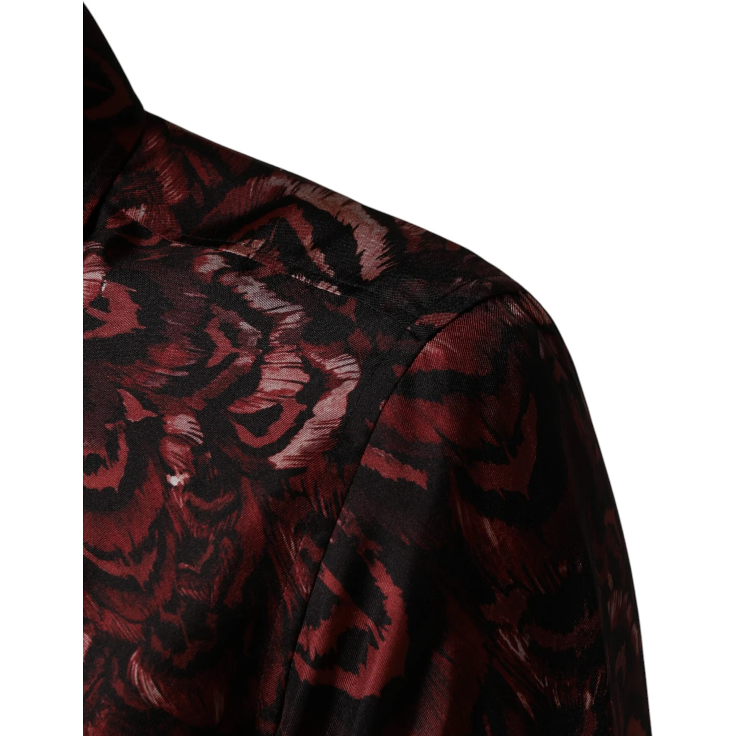 Bordeaux Patterned Collared Men Dress Shirt