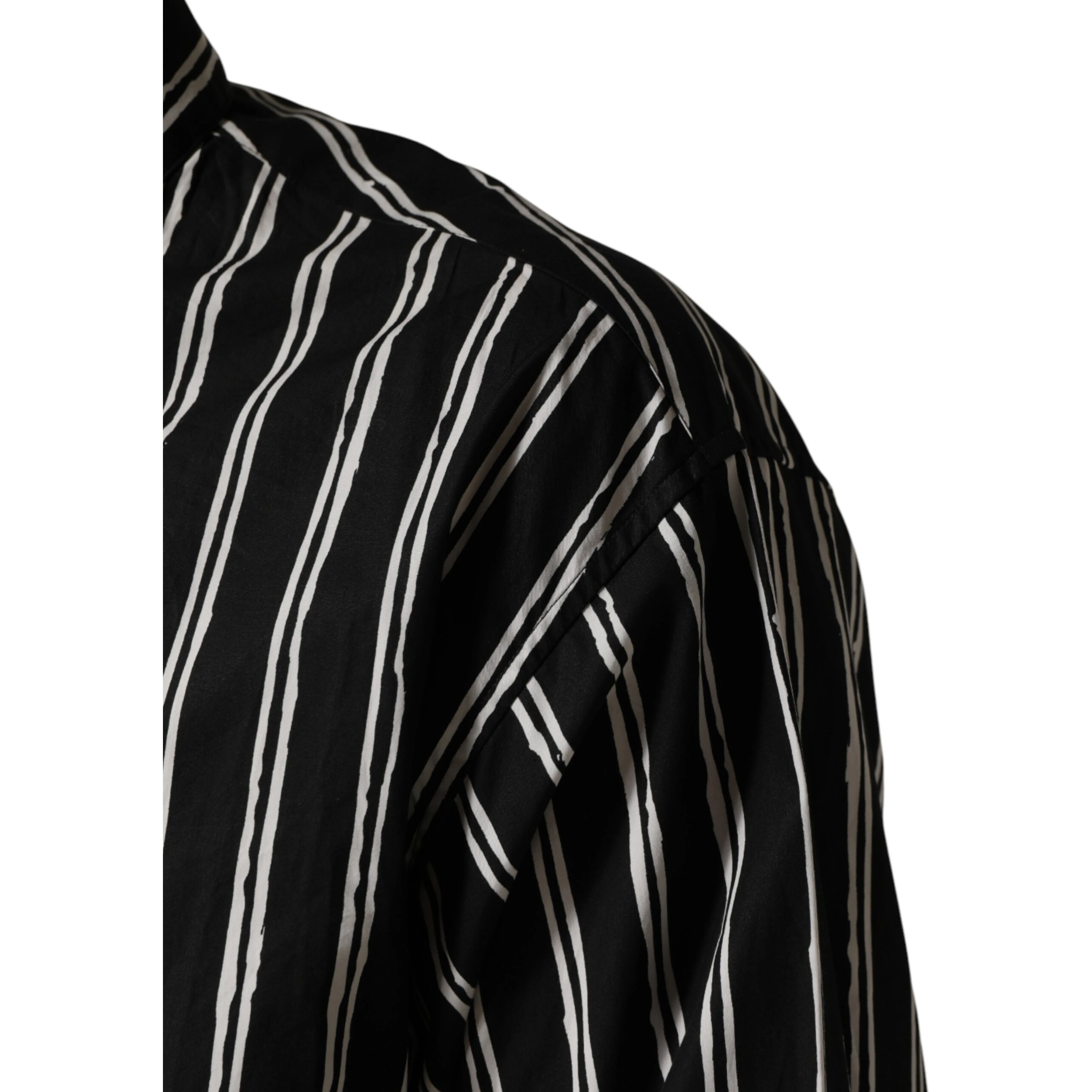 Black Stripes Cotton Men Formal Dress Shirt
