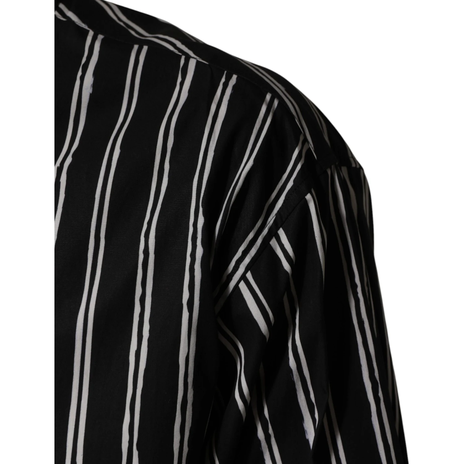 Black Stripes Cotton Men Formal Dress Shirt