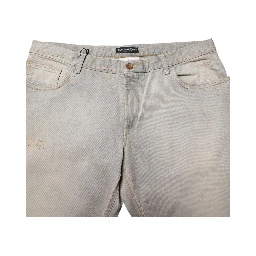 Light Gray Cotton Straight Denim Trouser Jeans
