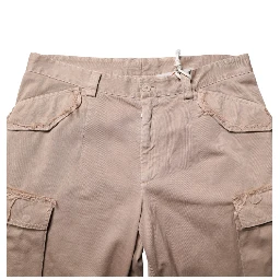 Beige Straight Cargo Chino Men Trouser Pants