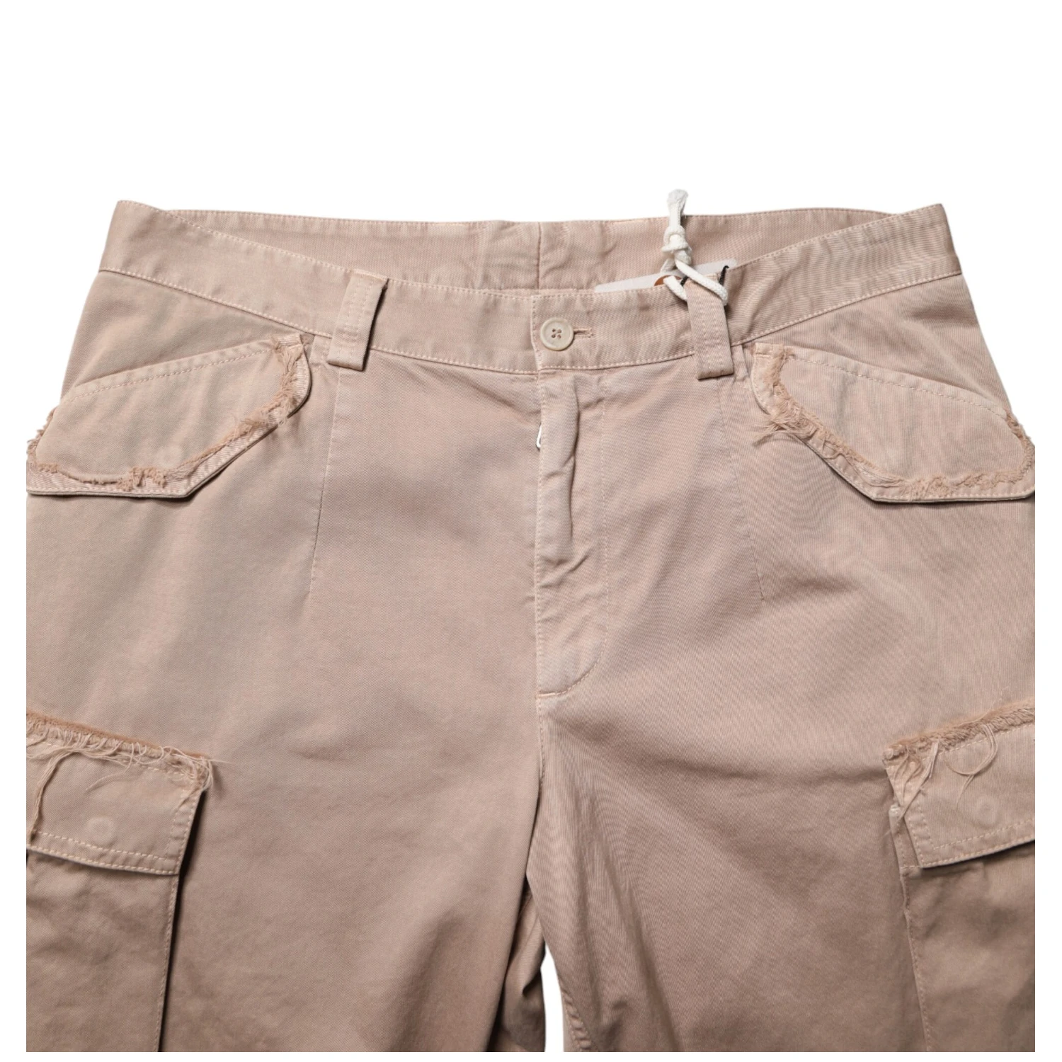 Beige Straight Cargo Chino Men Trouser Pants