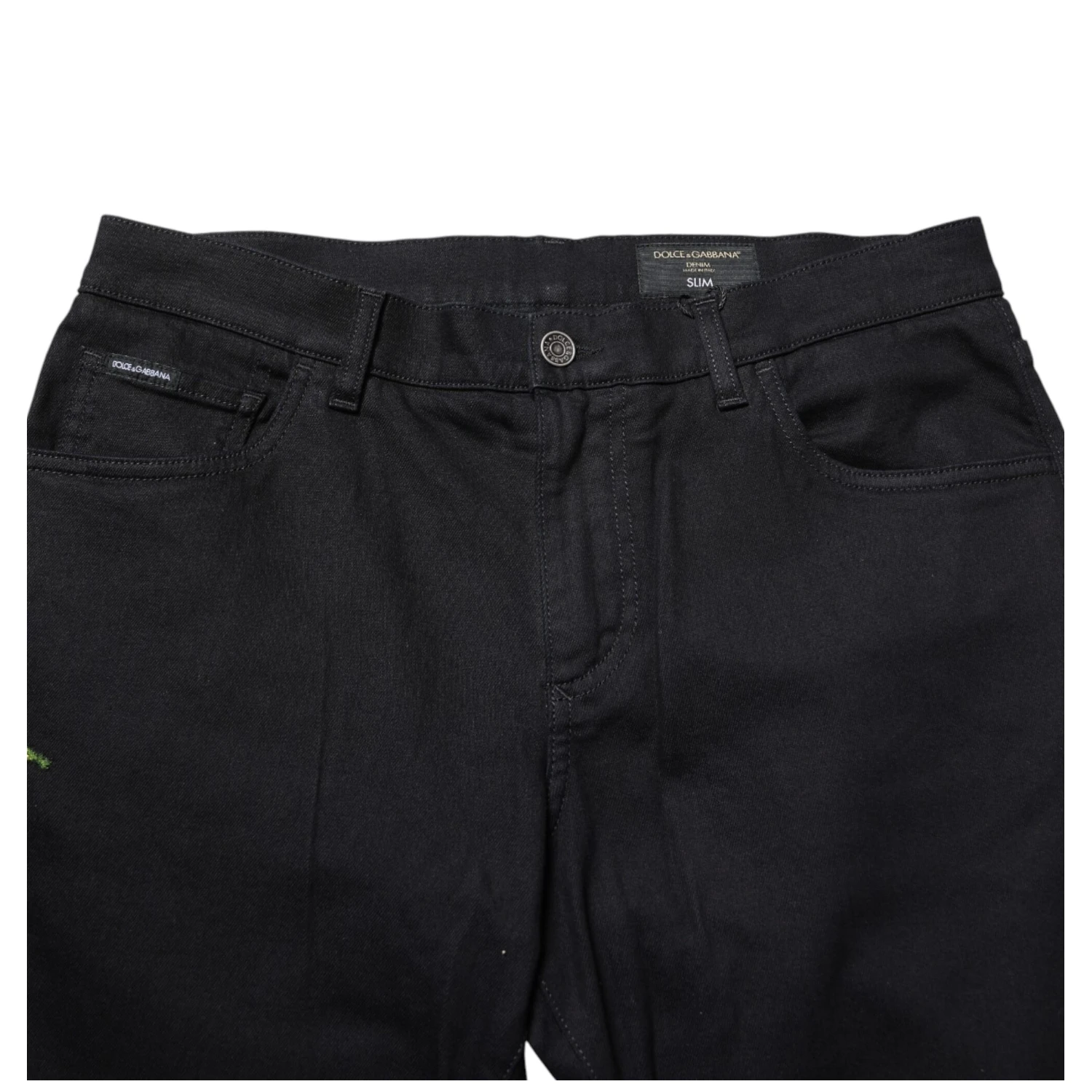 Black Floral Cotton Skinny Men Denim Jeans