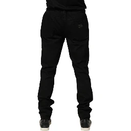 Black Sacred Heart Skinny Men Denim Jeans
