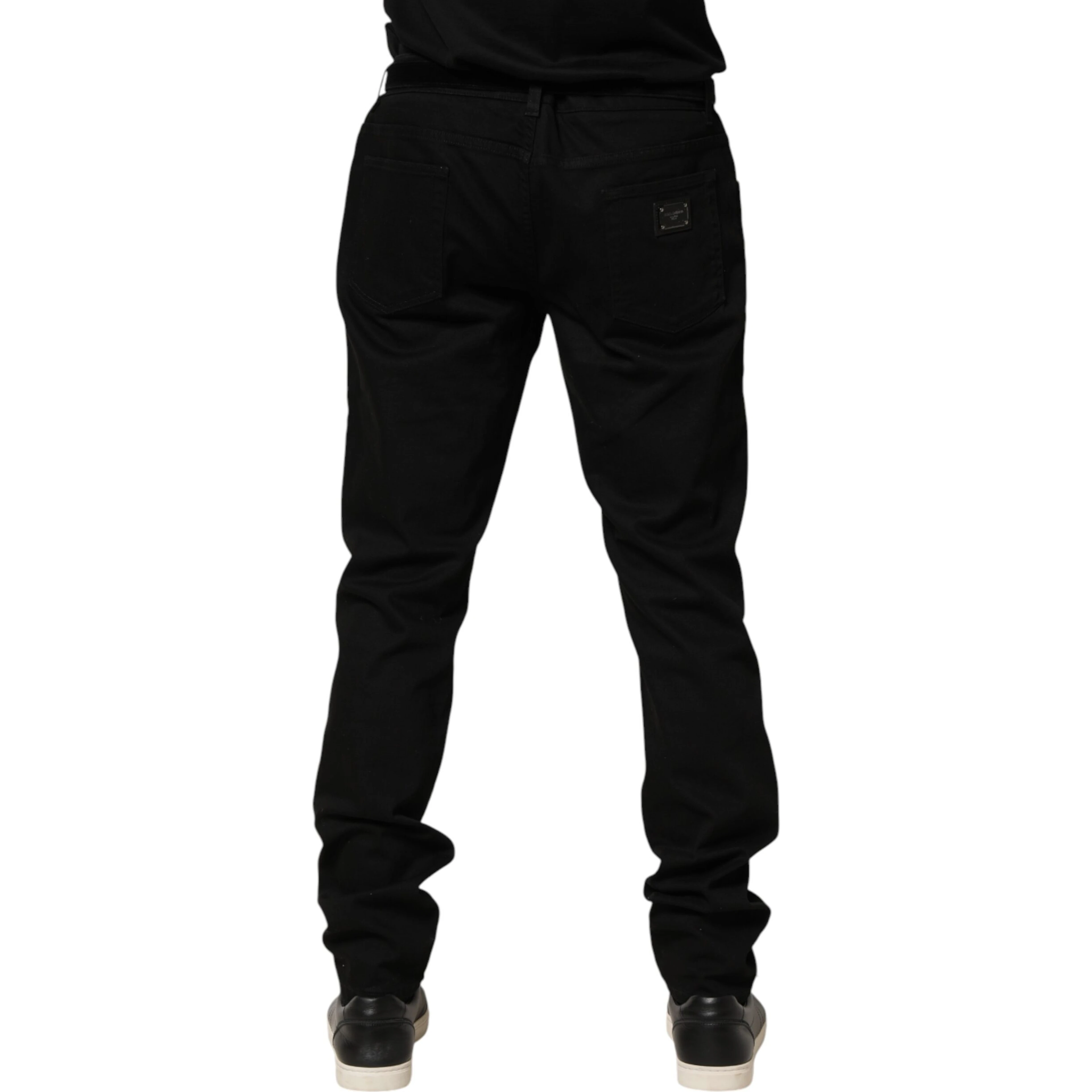 Black Sacred Heart Skinny Men Denim Jeans