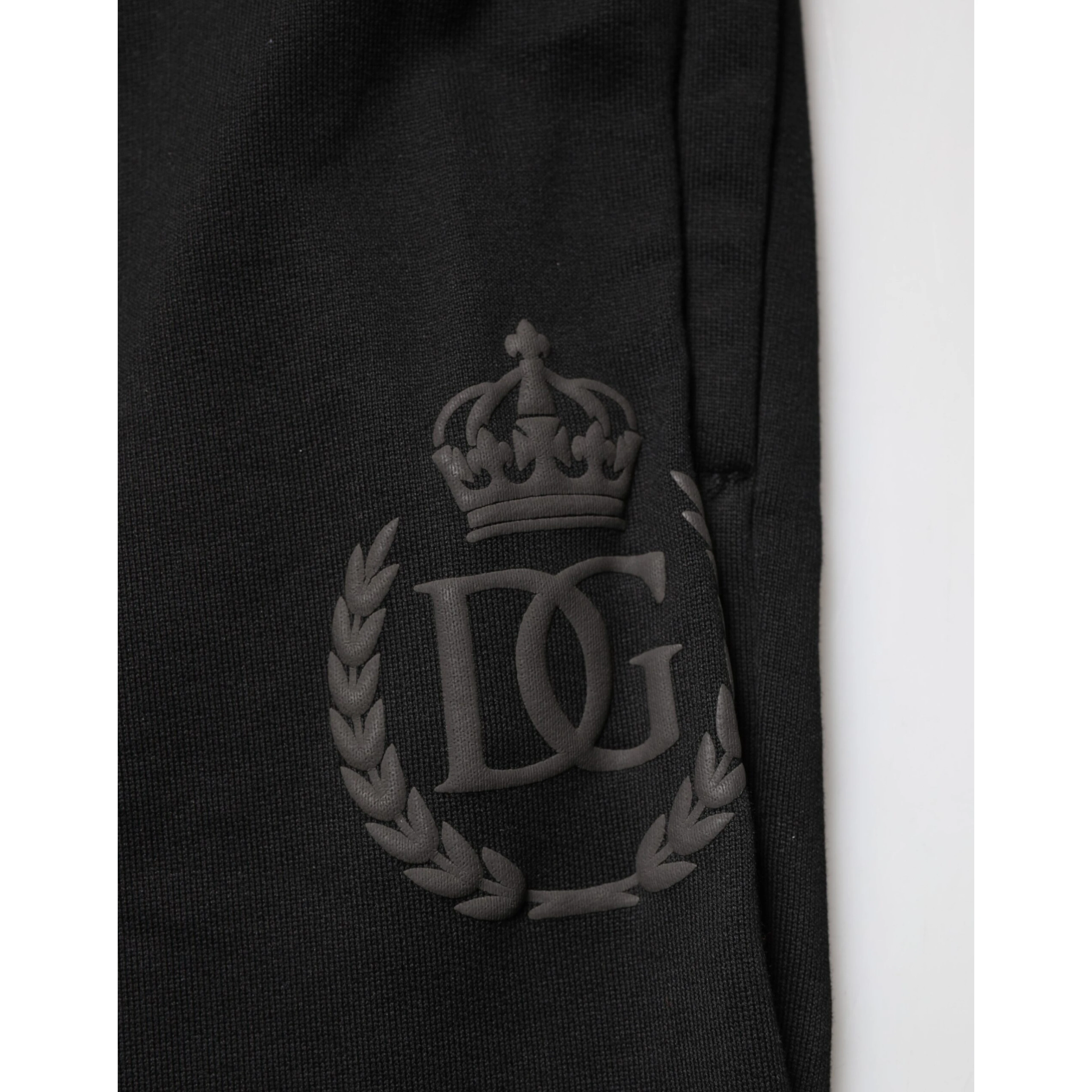 Black Logo Cotton Skinny Jogger Trouser Pants