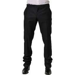 Black Wool Skinny Dress Formal Trouser Pants