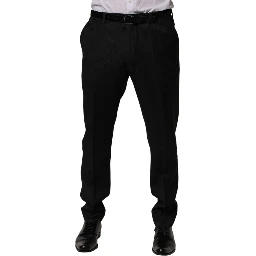 Black Wool Skinny Dress Formal Trouser Pants