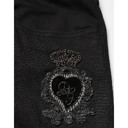 Black Sacred Heart Skinny Men Denim Jeans