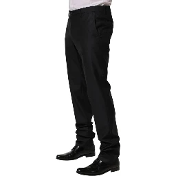 Black Wool Skinny Dress Formal Trouser Pants