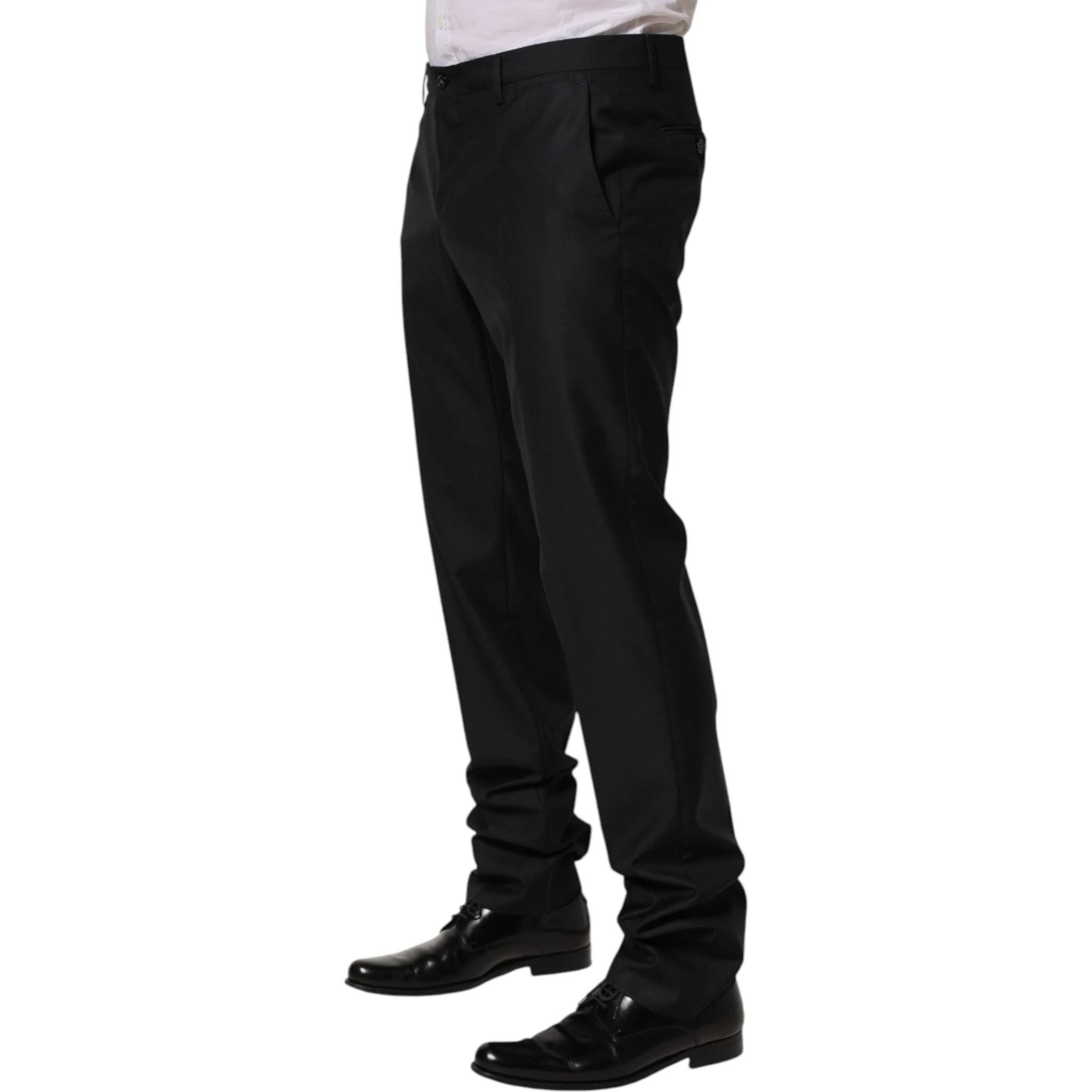 Black Wool Skinny Dress Formal Trouser Pants