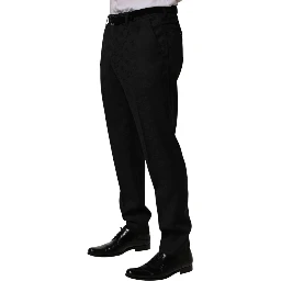 Black Wool Skinny Dress Formal Trouser Pants