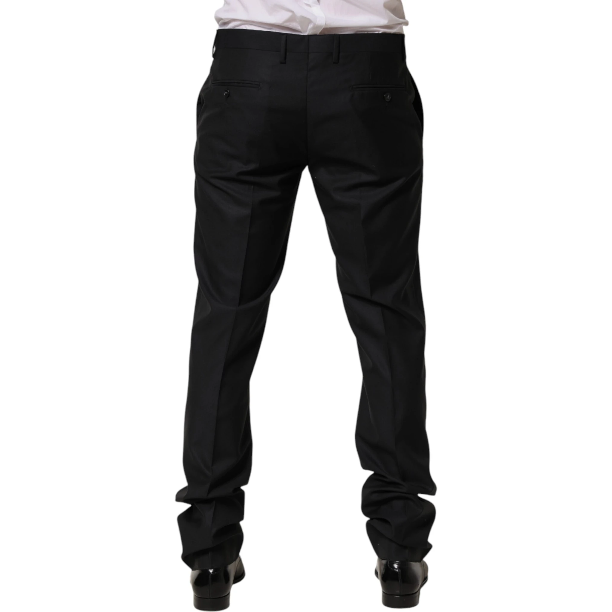Black Wool Skinny Dress Formal Trouser Pants