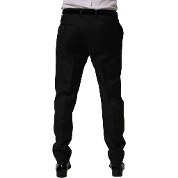 Black Wool Skinny Dress Formal Trouser Pants