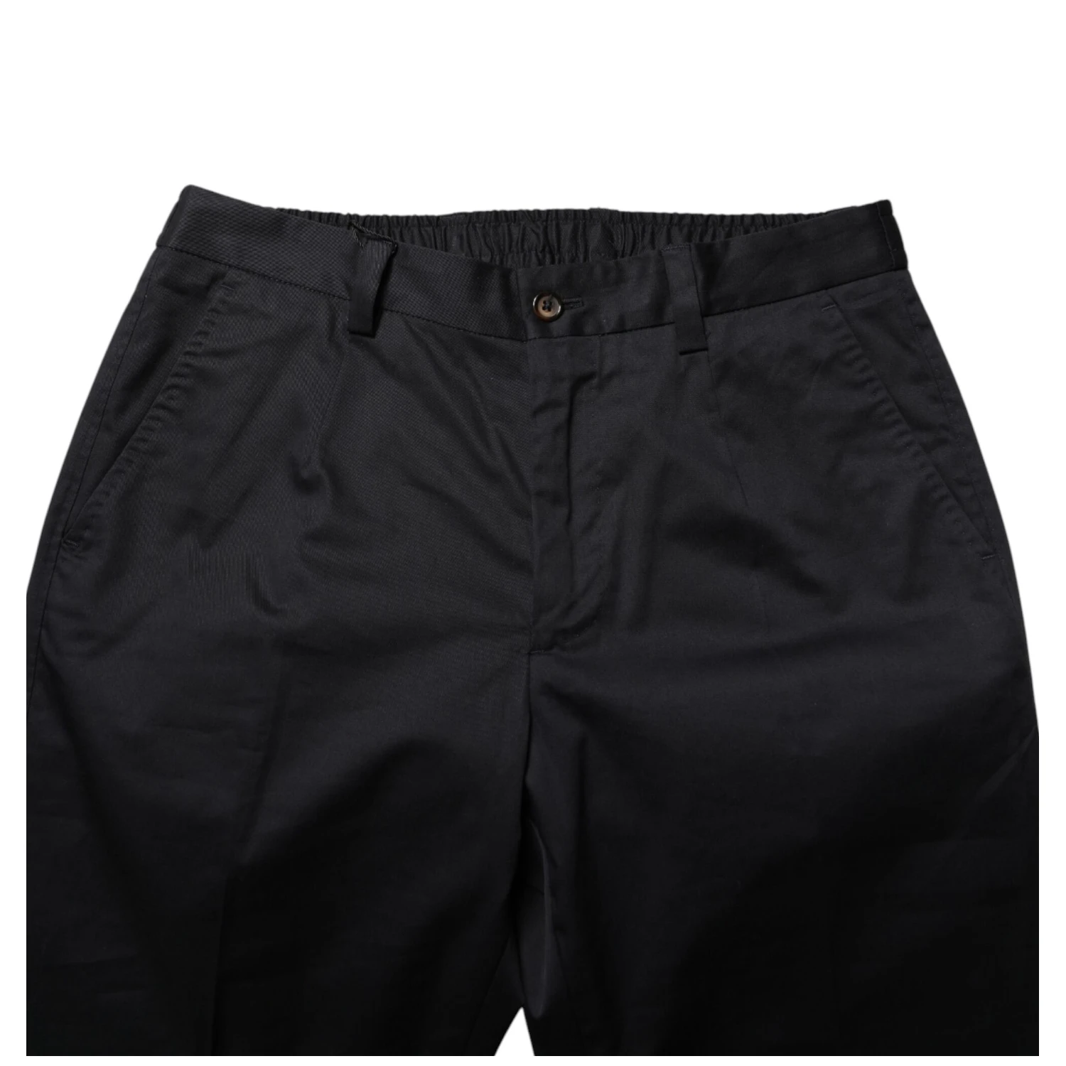 Dark Blue Cotton Skinny Dress Trouser Pants