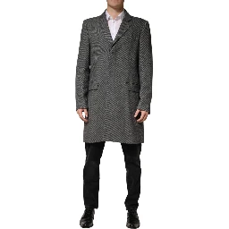 Gray Single Breasted Men Trench Coat Jacket