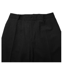 Black Wool Straight Men Dress Trouser Pants