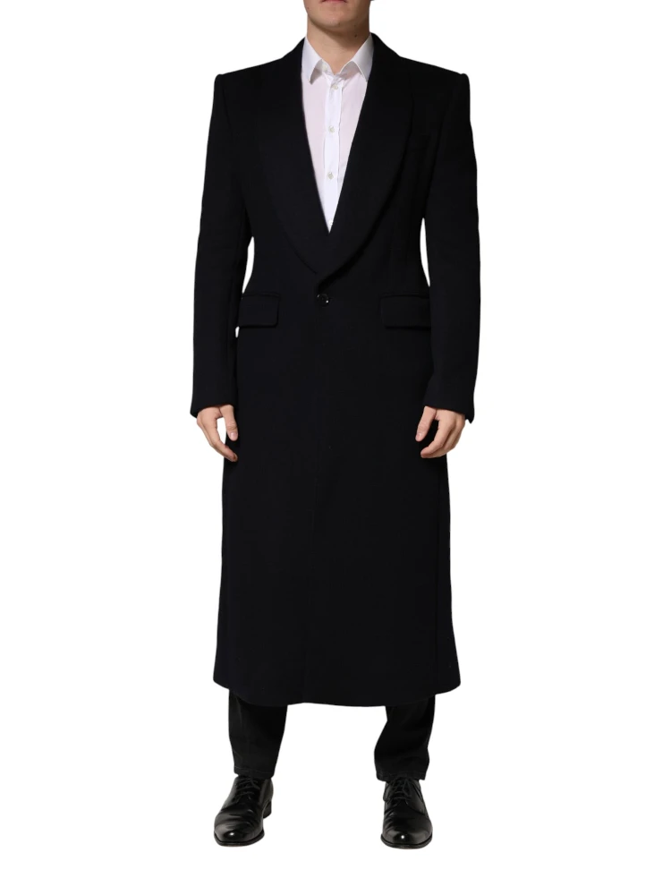 Black Single Breasted Trench Coat Jacket