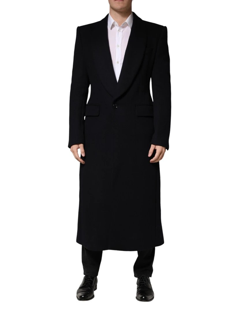Black Single Breasted Trench Coat Jacket
