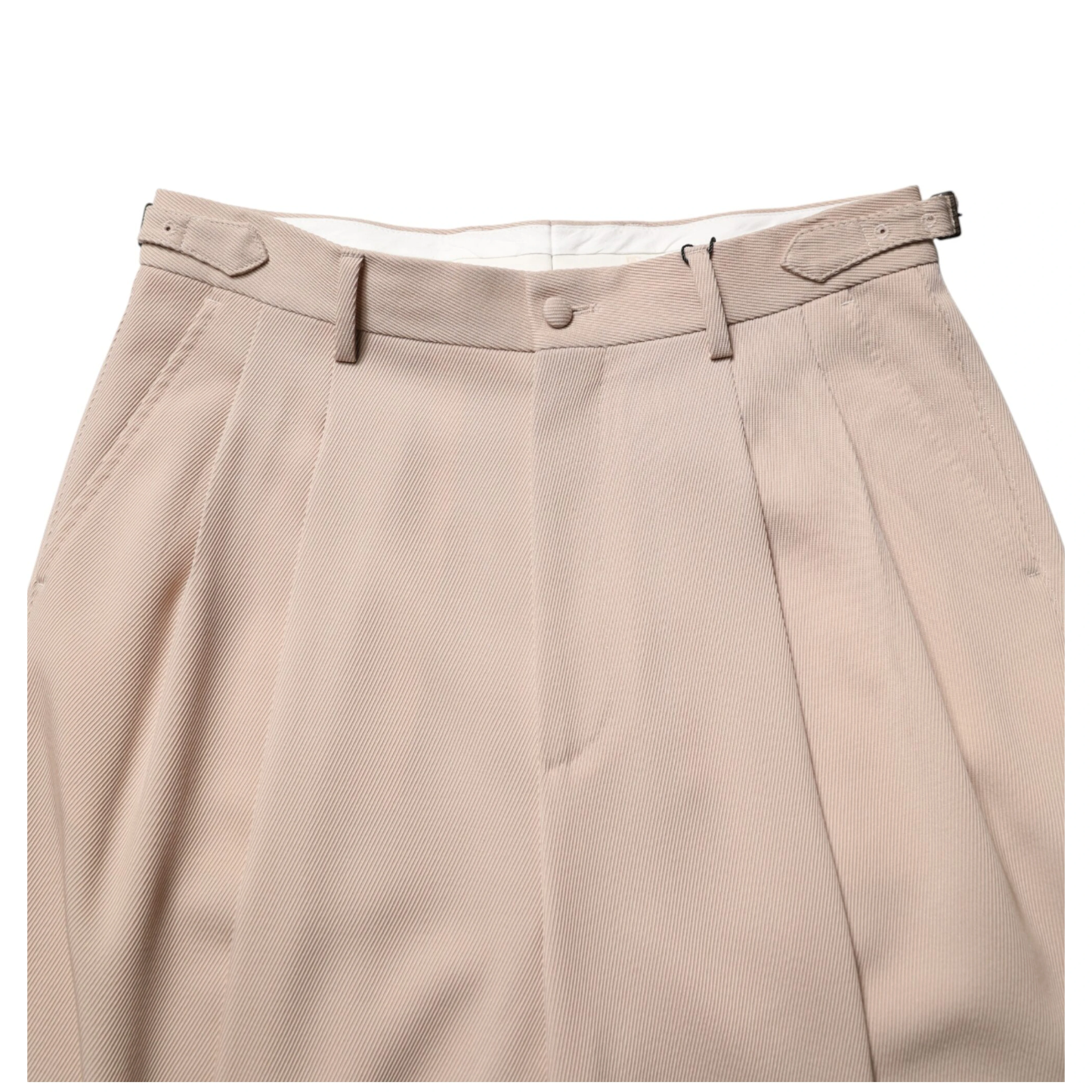 Beige Stretch Straight Men Dress Trouser Pants