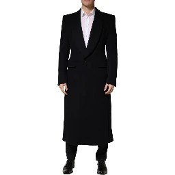 Black Single Breasted Trench Coat Jacket