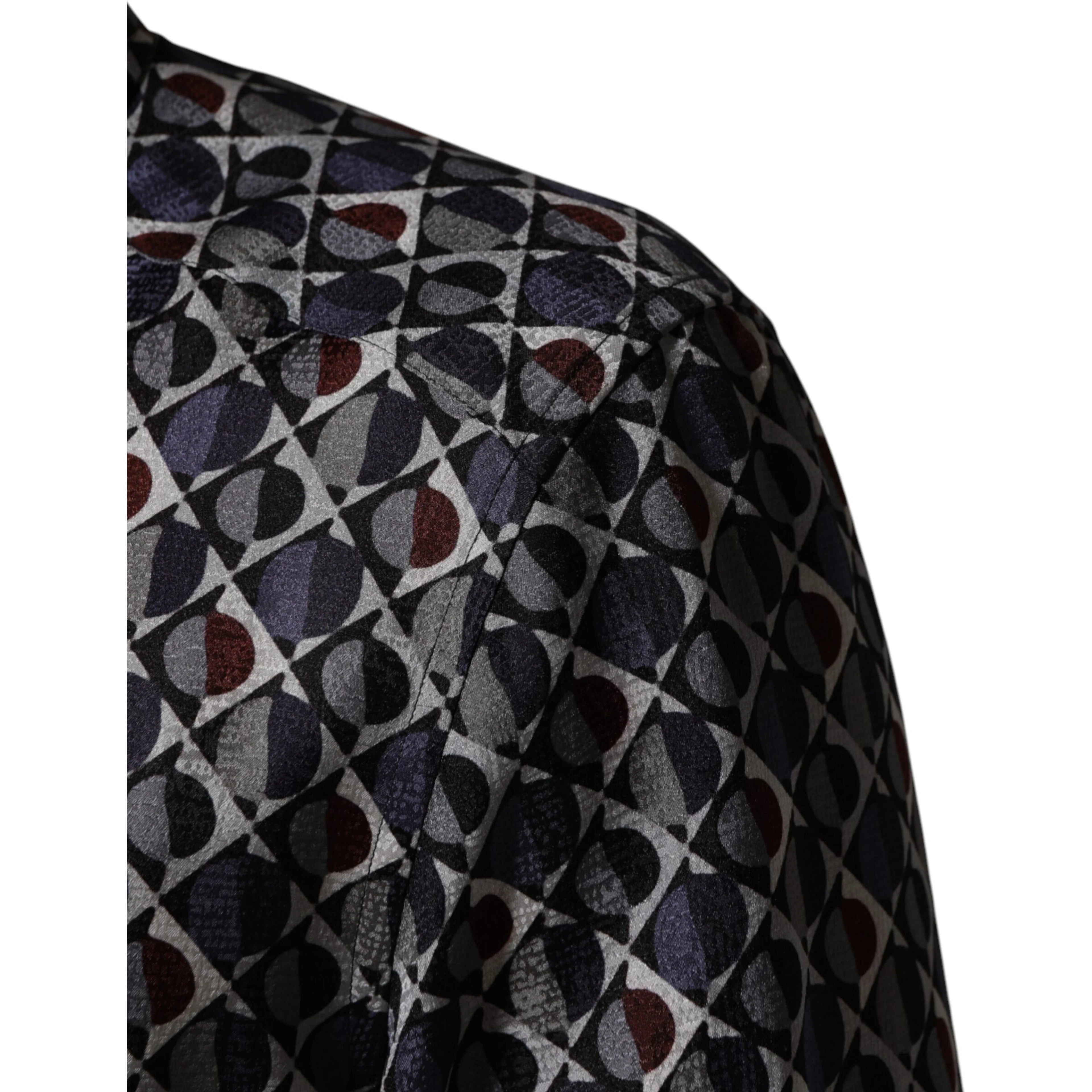 Multicolor Patterned Collared GOLD Men Dress Shirt