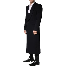 Black Single Breasted Trench Coat Jacket